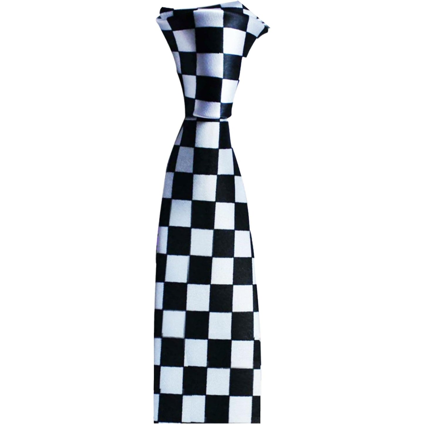 WPC Police Cop Black White Chequered Neck Tie