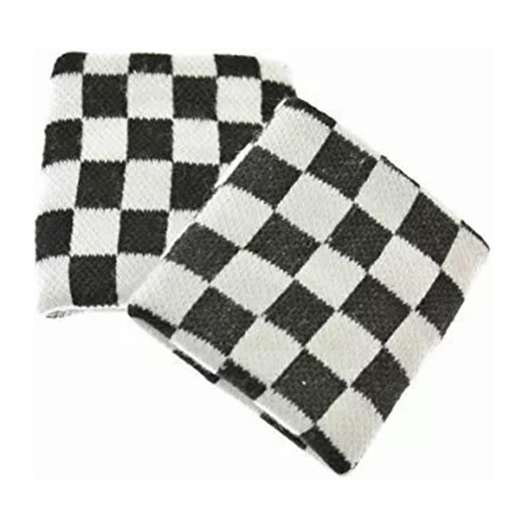 Chequered Black & White Wristbands