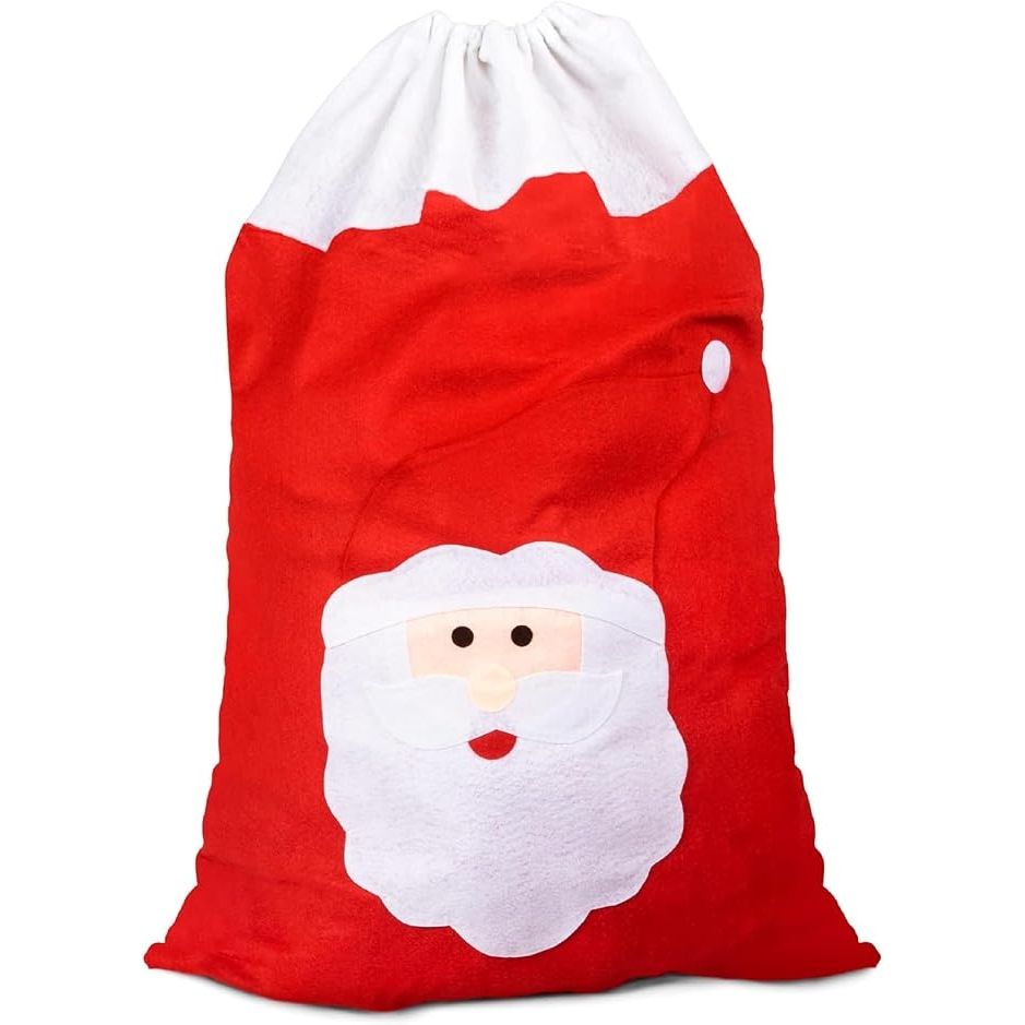 Red Christmas Santa Sack Large 90cm Father Christmas Santa Sack Draw String