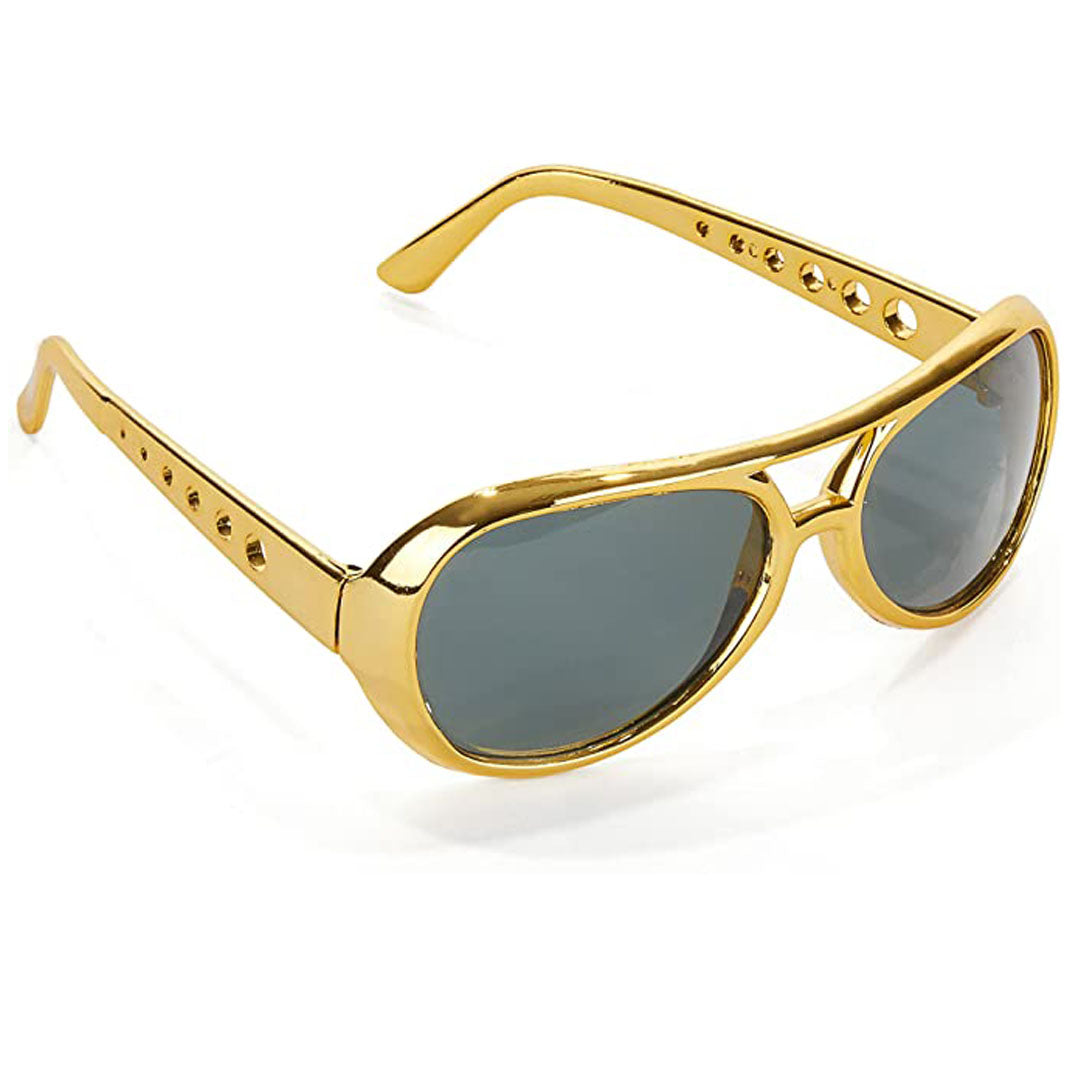 Gold Elvis Style Glasses - Manchester Fancy Dress