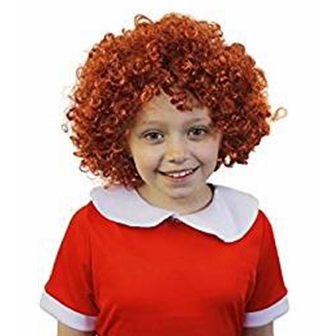 Red Curly Orphan Girl Annie Wig - Manchester Fancy Dress
