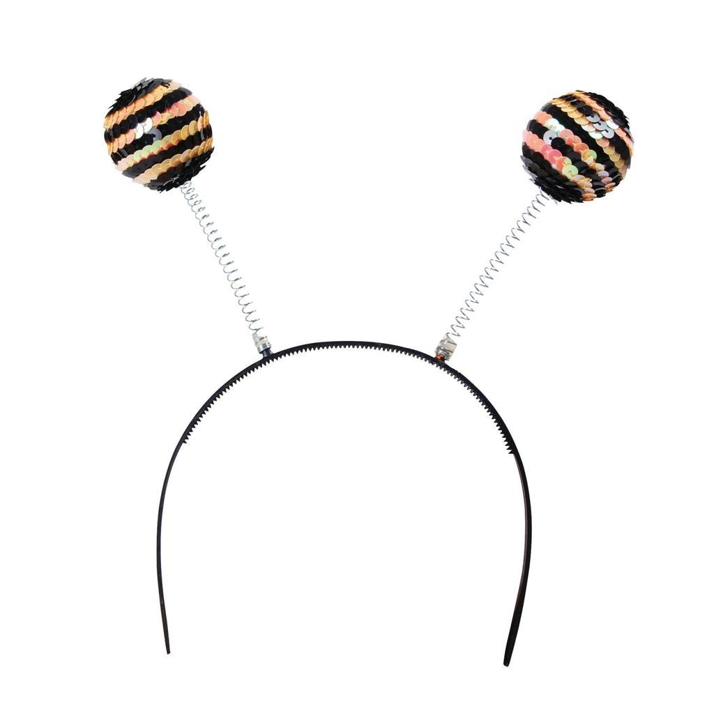 3 x Sequined Bumble Bee Head Boppers - Manchester Fancy Dress