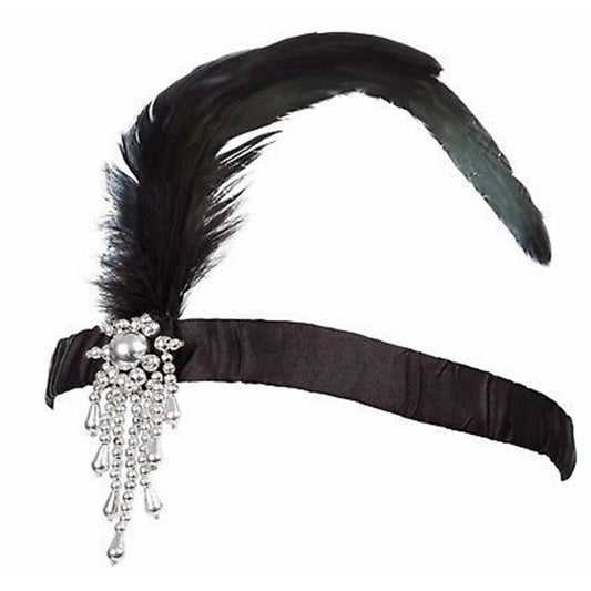 Flapper Black Headband