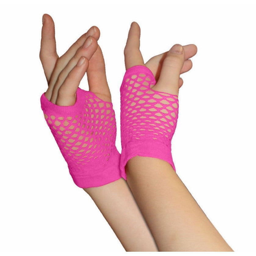 1980's Short Fishnet Gloves - Manchester Fancy Dress