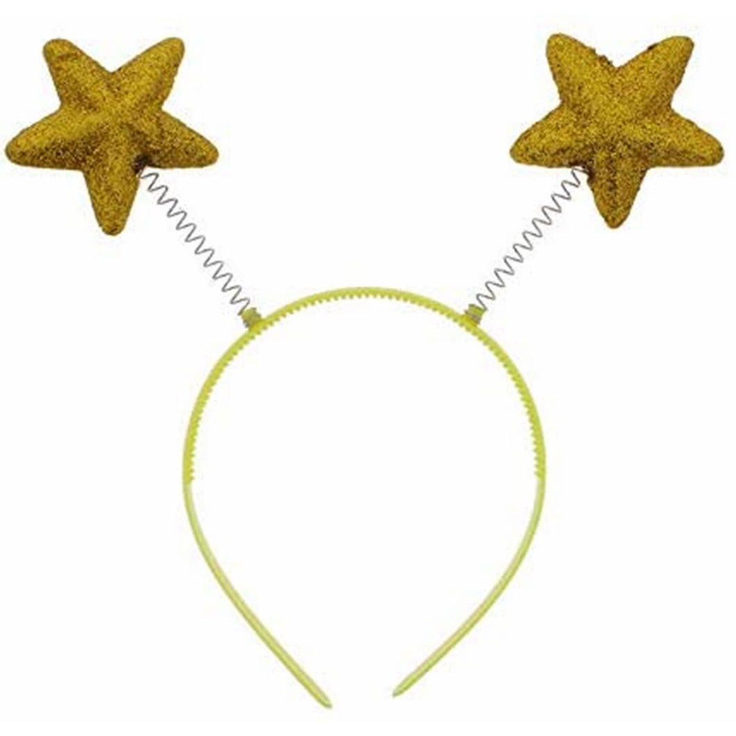 Glitter Star Head Boppers Gold or Silver - Manchester Fancy Dress