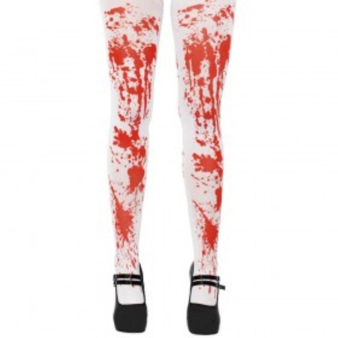 Ladies Blood Splattered Tights - Manchester Fancy Dress