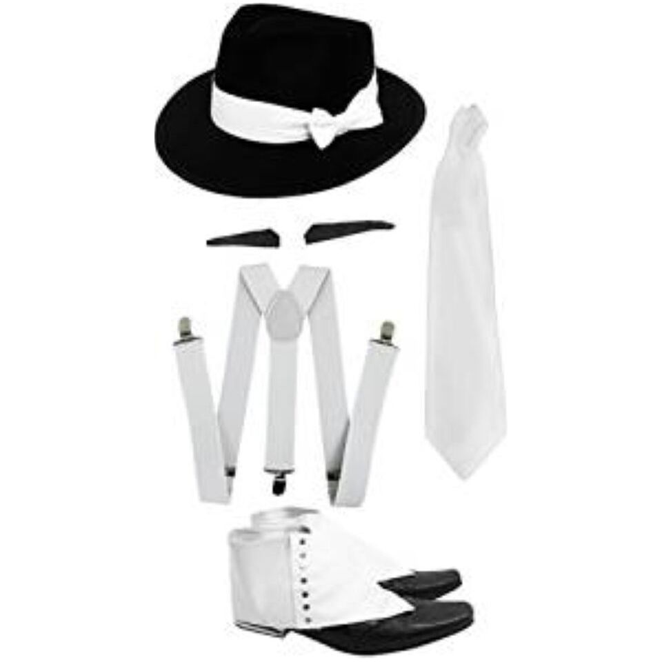 Mens Black Gangster Set - Manchester Fancy Dress