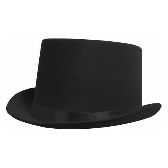 Adult Quality Satin Effect Victorian Top Hat - Manchester Fancy Dress