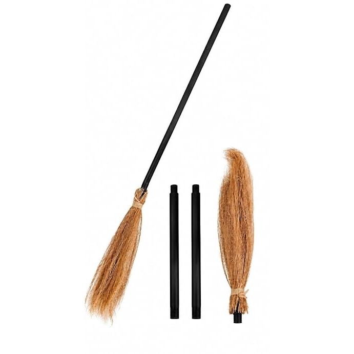 Halloween Wicked Witch Detachable Rustic Broom 40cm Fancy Dress Accessory