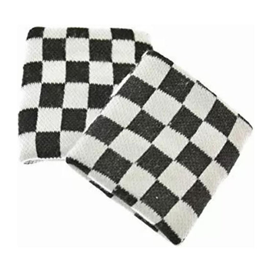 Chequered Black & White Wristbands