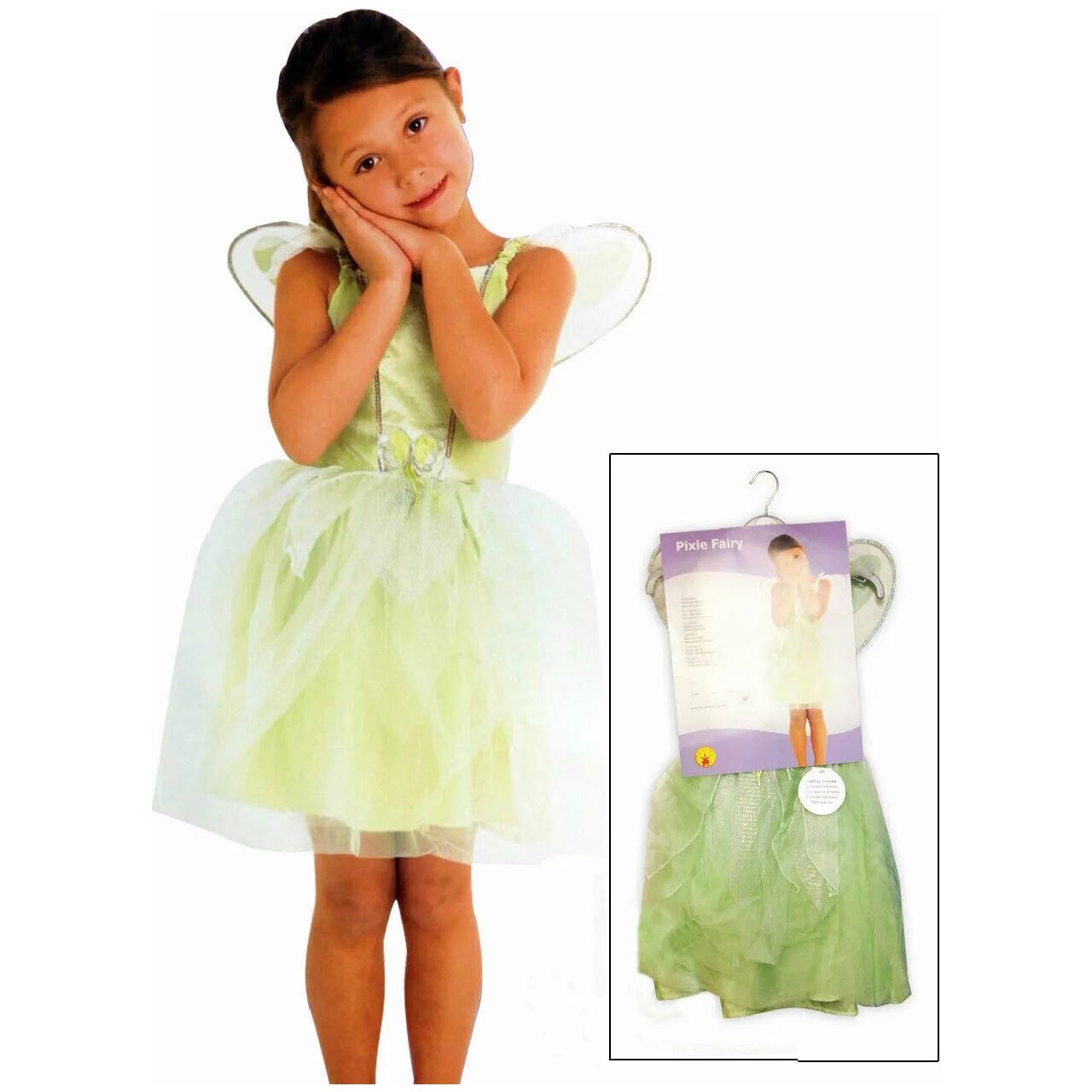 Girls Green Butterfly Princess Fancy Dress Costume