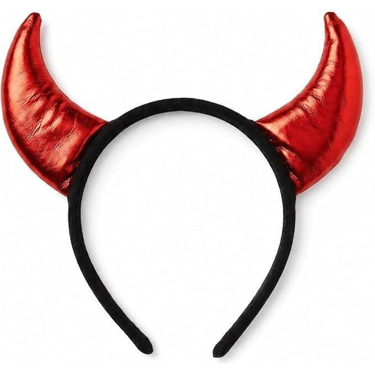 Ladies Shiny Red Devil Horns