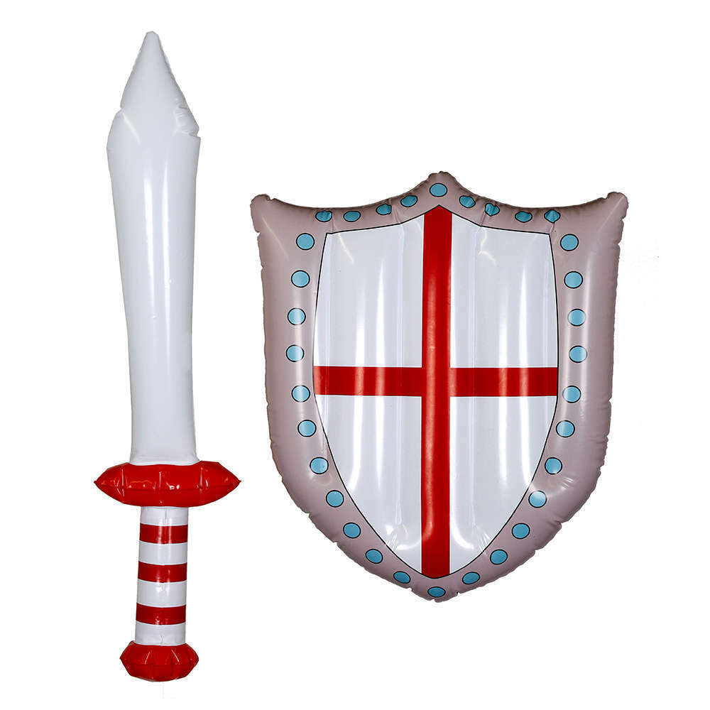 National Flag Scottish English Welsh Flag Inflatable Shield & Sword Set - Manchester Fancy Dress