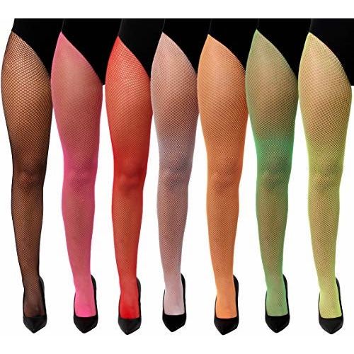 Ladies Neon 1980s Fishnet Tights - Manchester Fancy Dress