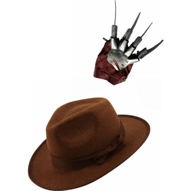 Adult Child Freddy Krueger Hat & Claw Set - Manchester Fancy Dress