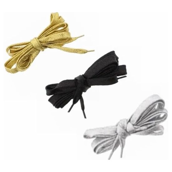 Gold Silver Black Glitter Shoe Laces - Manchester Fancy Dress