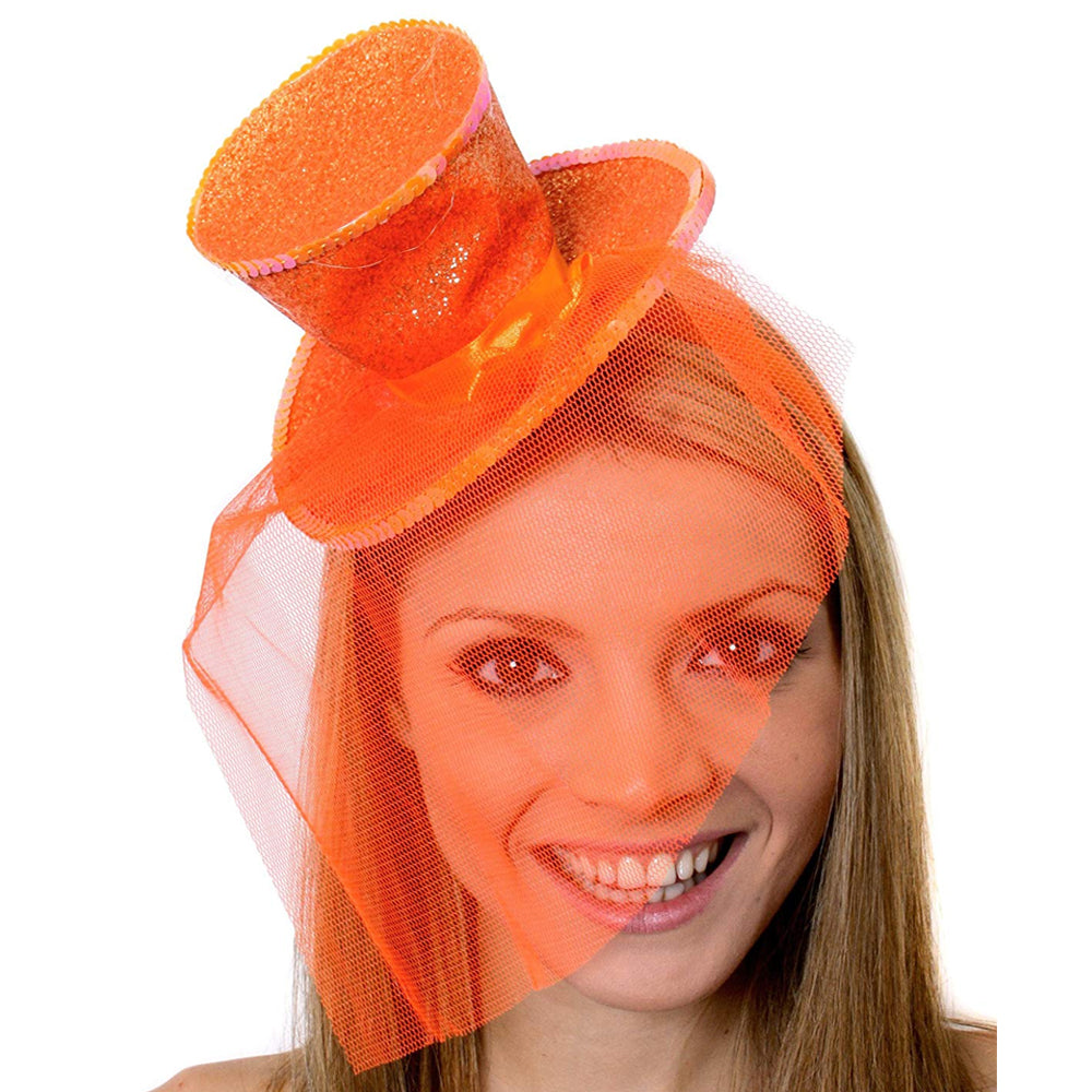 Mini Sequined Top Hat Fascinator Headband