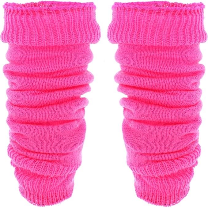 Neon 1980s Pink Legwarmers Dance Rave Fame Flashdance