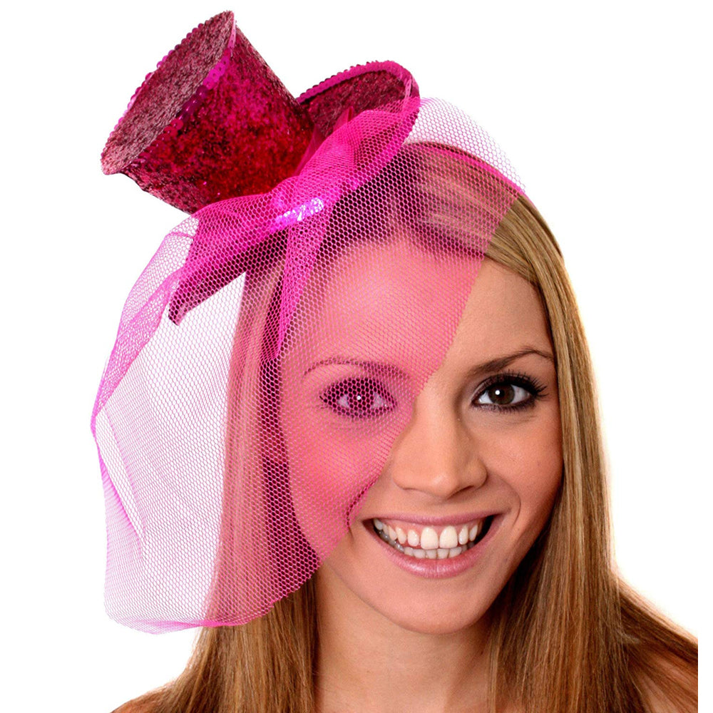 Mini Sequined Top Hat Fascinator Headband