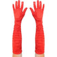 Red White Black Ruched Long Satin Flapper Gloves - Manchester Fancy Dress