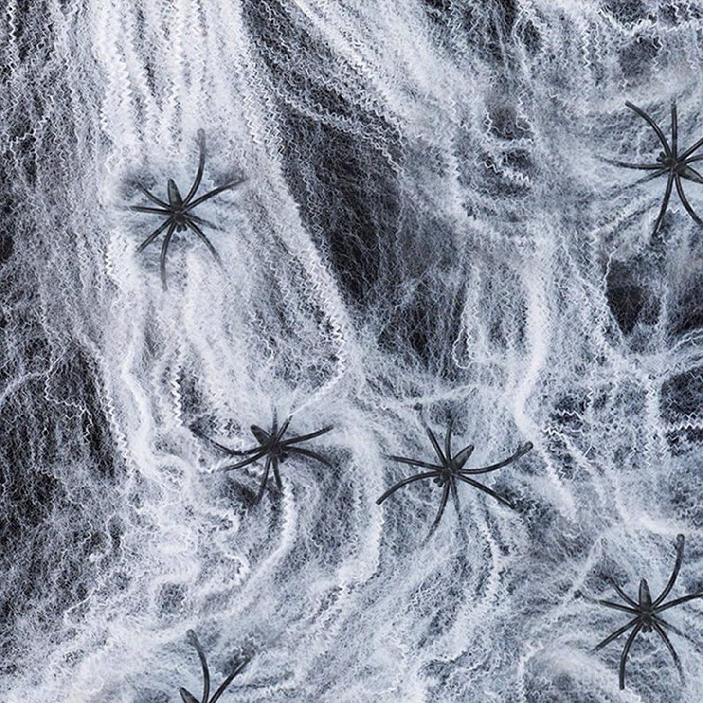 Halloween Stretchy Cob Web with Five Spiders