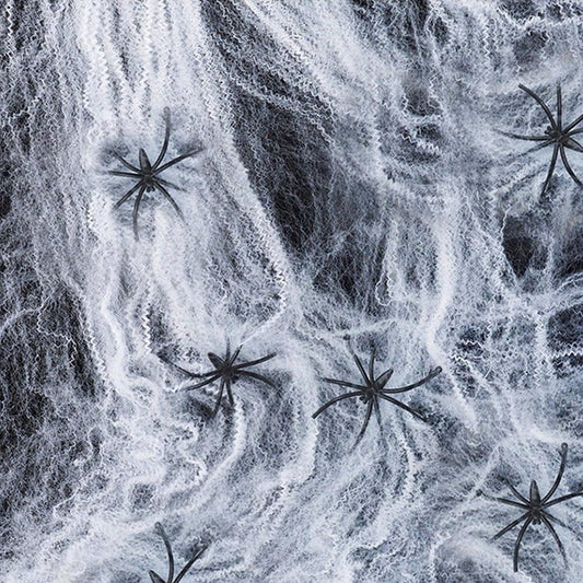 Halloween Stretchy Cob Web with Five Spiders