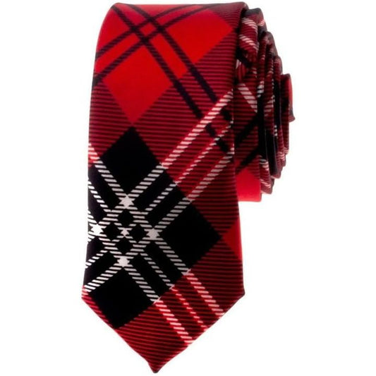 Adult Red Scottish Tartan Neck Tie