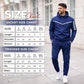 MENS NAVY BLUE HOODED TRACKSUIT SPORT RUNNING TRAINING GYM FITNESS S M L XL XXL