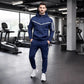 MENS NAVY BLUE HOODED TRACKSUIT SPORT RUNNING TRAINING GYM FITNESS S M L XL XXL