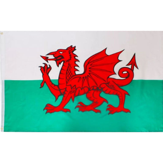 5ft x 3ft Wales Welsh Dragon Flag with Eyelets