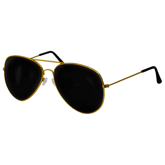 Gold Frame Aviator Glasses - Manchester Fancy Dress