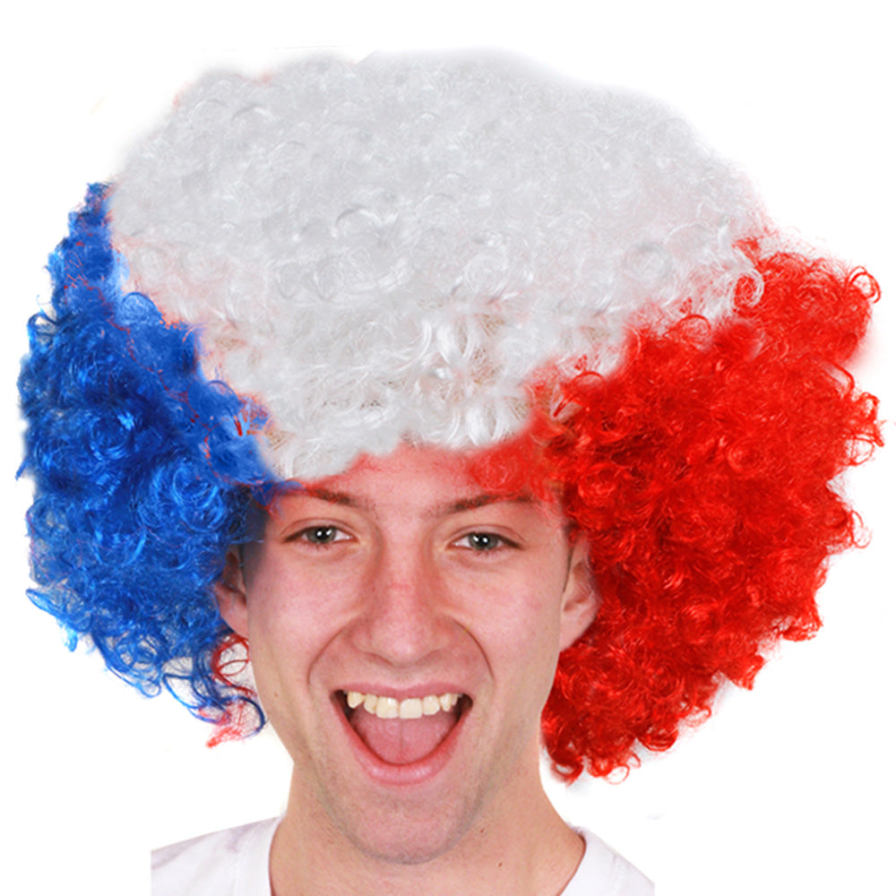 Football Rugby National Supporter's Afro Wig - Manchester Fancy Dress