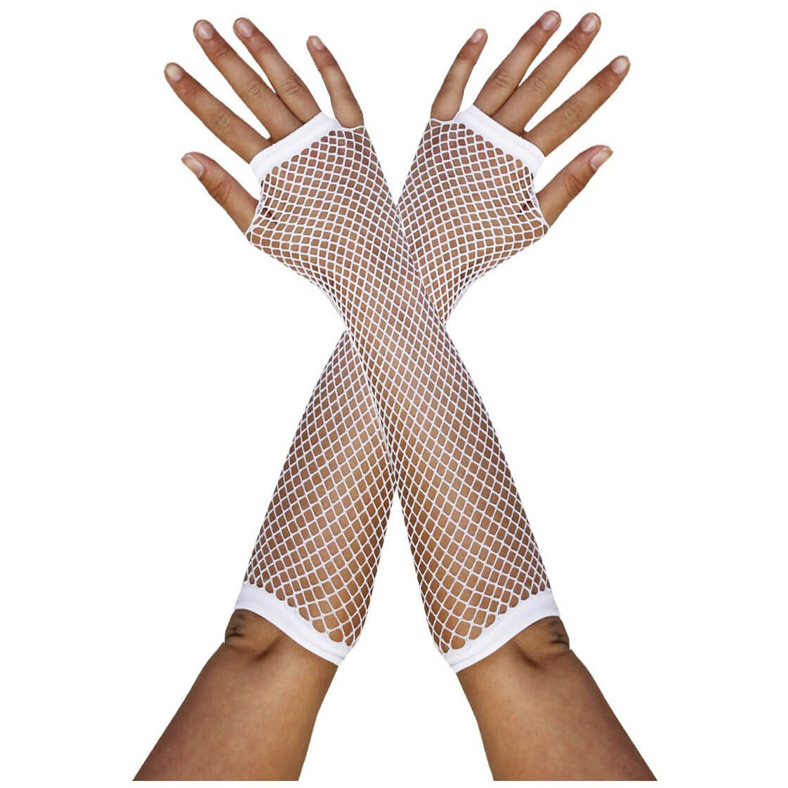 1980's Long Neon Fishnet Gloves - Manchester Fancy Dress