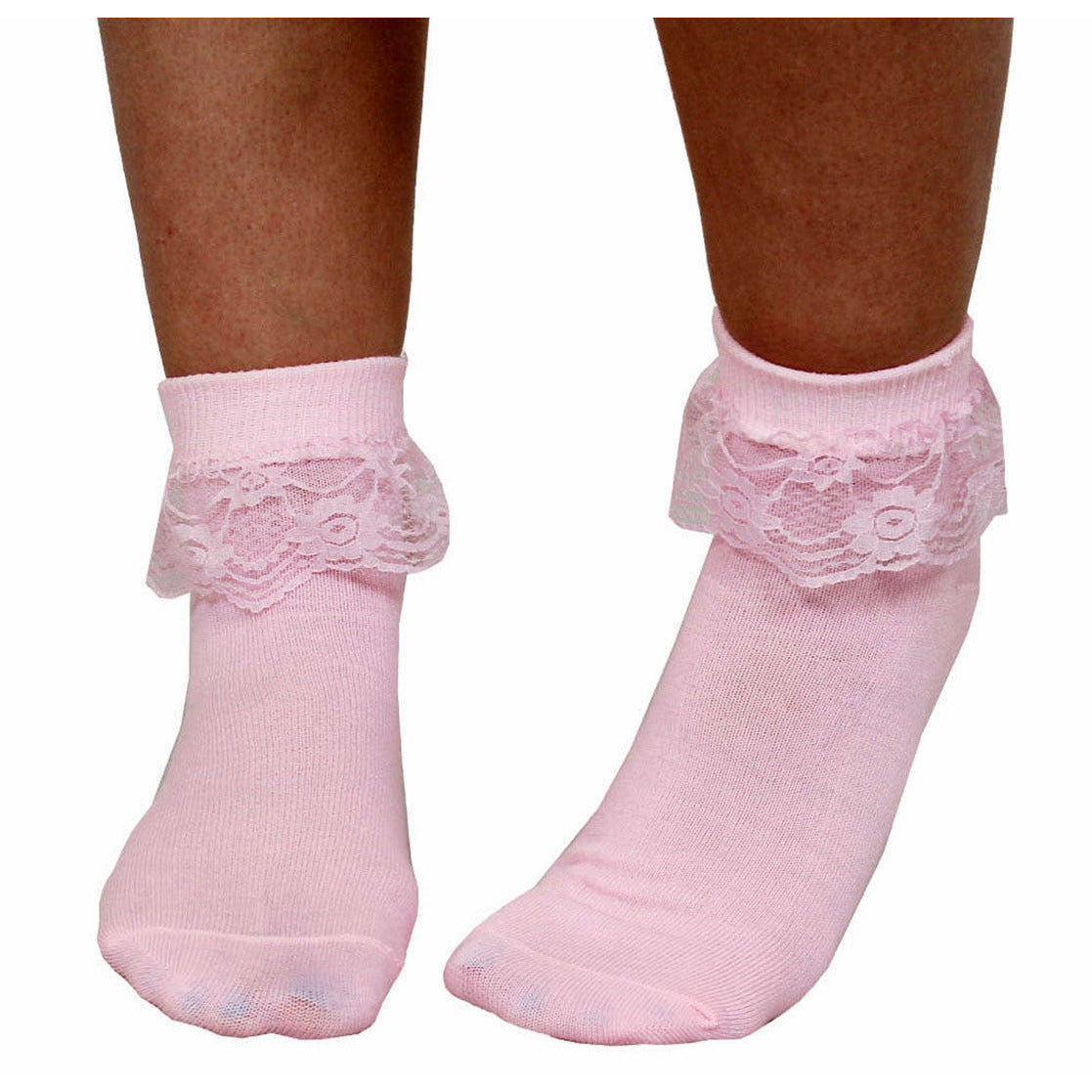 Girl's Short Socks with Lace Frill - Manchester Fancy Dress