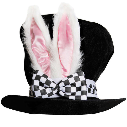 Child or Adult Alice's Deluxe White Rabbit Top Hat - Manchester Fancy Dress