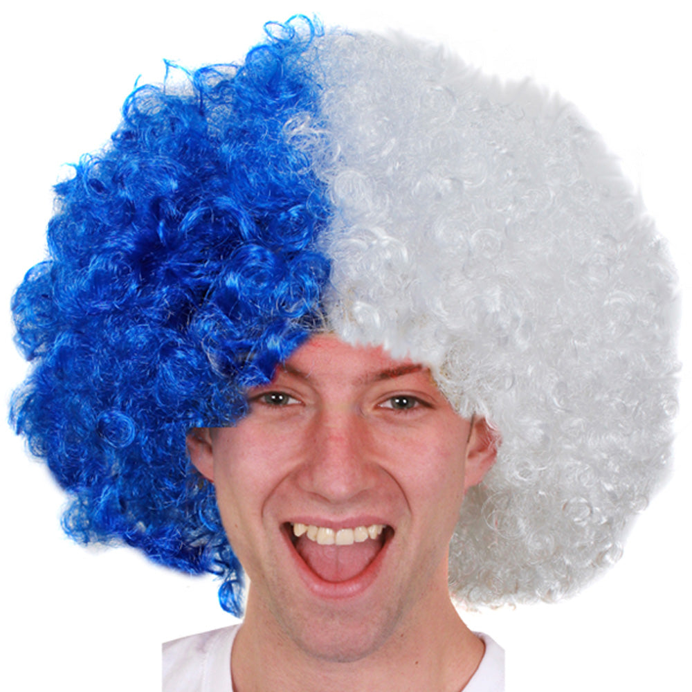 Football Rugby National Supporter's Afro Wig - Manchester Fancy Dress