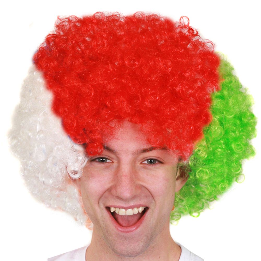 Football Rugby National Supporter's Afro Wig - Manchester Fancy Dress