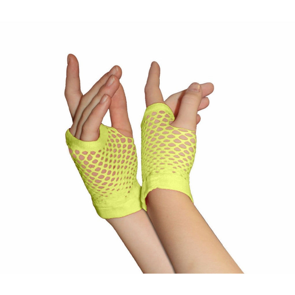 1980's Short Fishnet Gloves - Manchester Fancy Dress