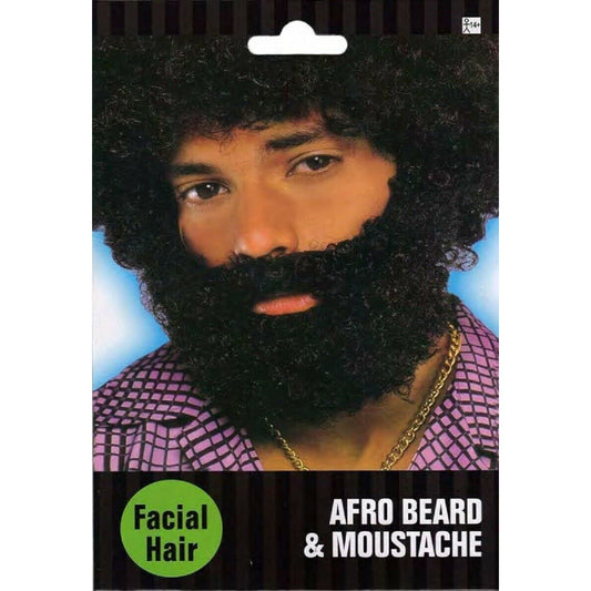 Afro Beard & Moustache Set - Manchester Fancy Dress